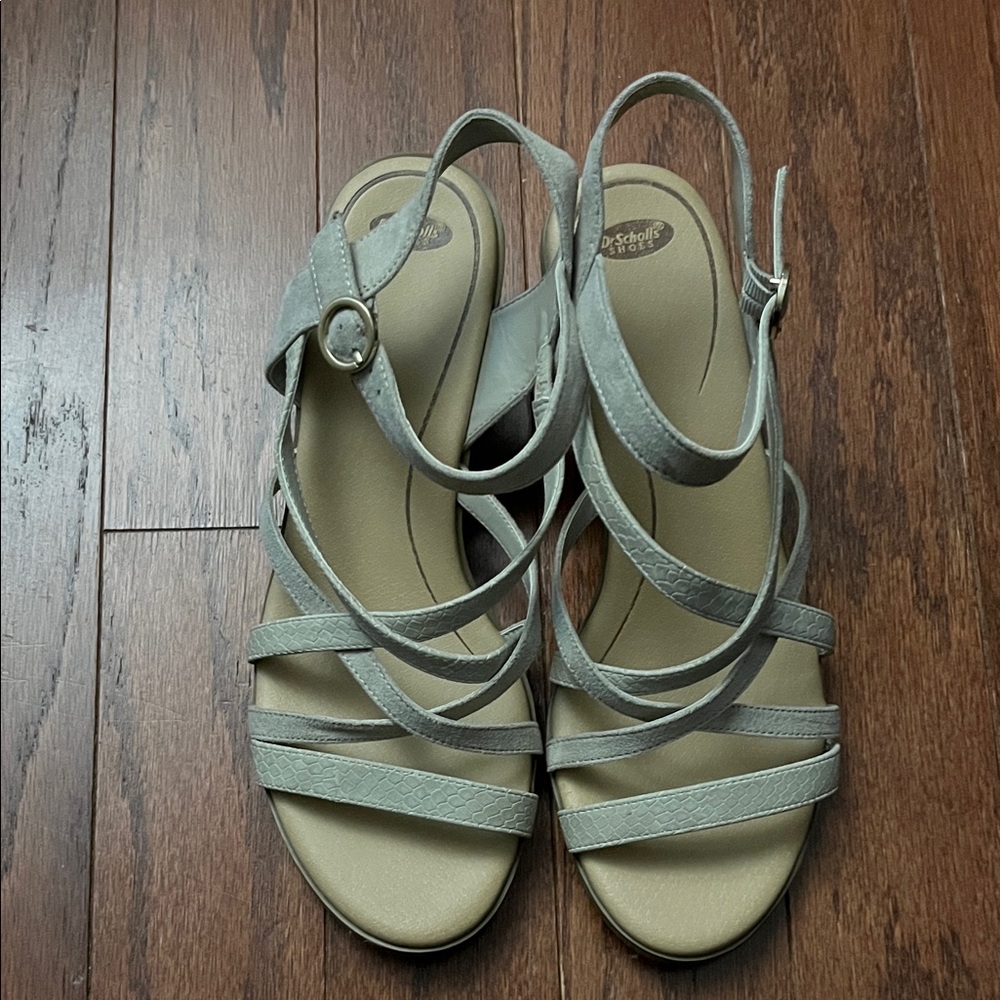 Dr. Scholl's Women's Strappy Sandals - Light Gray